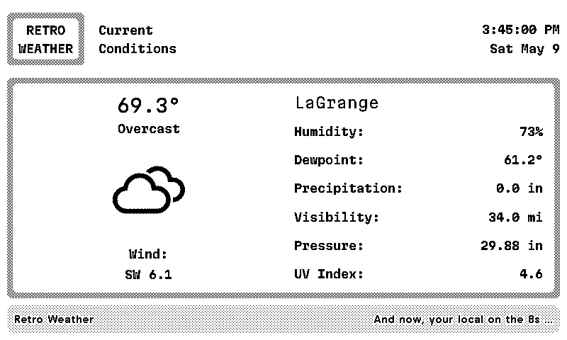 TRMNL | Retro Weather plugin