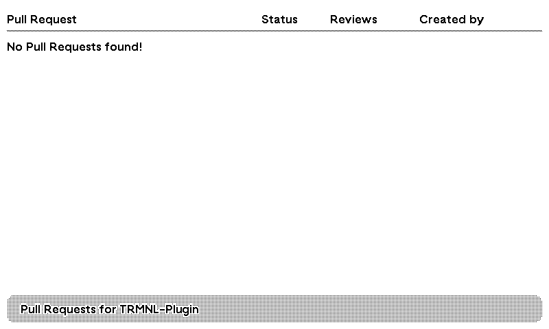 TRMNL | Azure DevOps - Pull Requests plugin