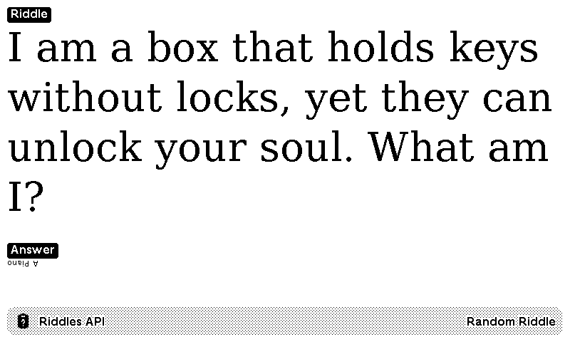TRMNL | Random Riddle plugin