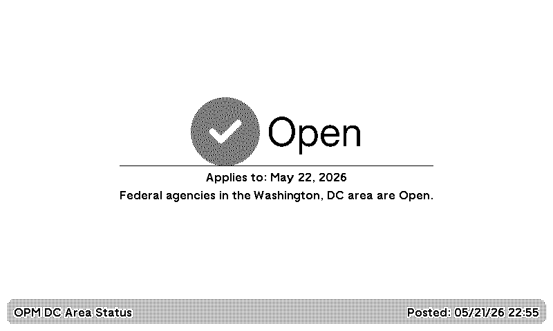 TRMNL | Washington DC OPM Status plugin