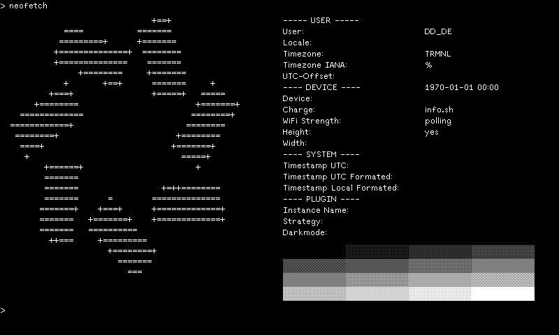 TRMNL | info.sh plugin