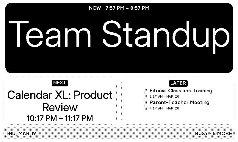 TRMNL | Calendar XL plugin