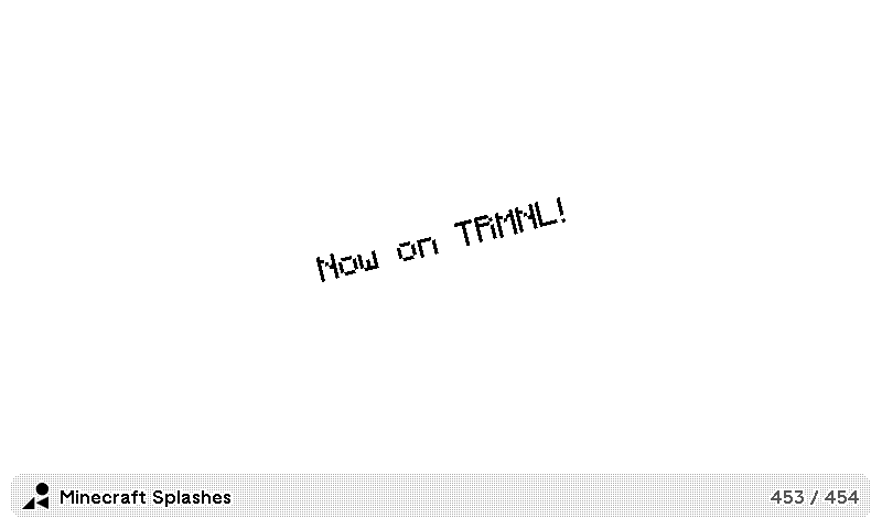 TRMNL | Minecraft Splashes plugin